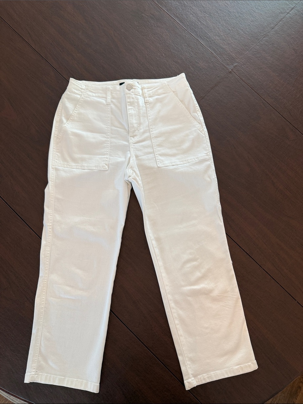 Sanctuary White Straight-Leg Jeans with Front Patch Pockets